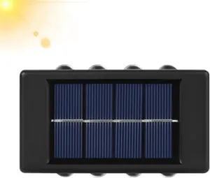 2 Portable Solar Powered Up And Down Outdoor 8Led Light Fa-08