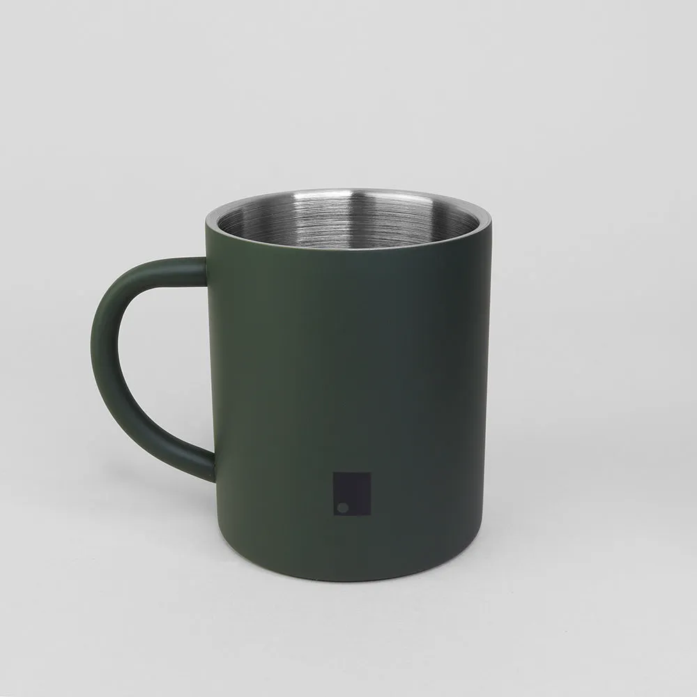 250 ml Matte Green Stainless Steel Insulated Mug Set