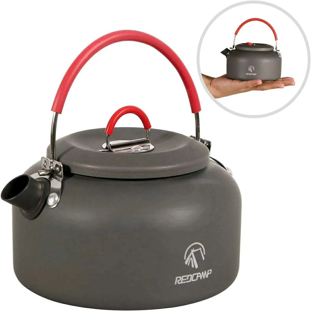 Aluminum Outdoor Camping Kettle with Carrying Bag, 0.8L/0.9L/1.4L/2L