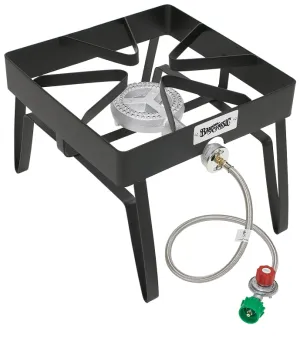 Bayou Classic SQ14 Square Burner, 1-Burner, Propane, Steel :EA: QUANTITY: 1