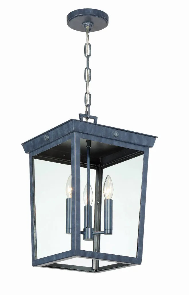 Belmont 3 Light Graphite Outdoor Pendant