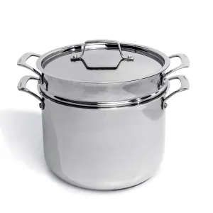 BergHOFF Professional 3Pc Tri-Ply 18/10 Stainless Steel Steamer Set, SS Lid