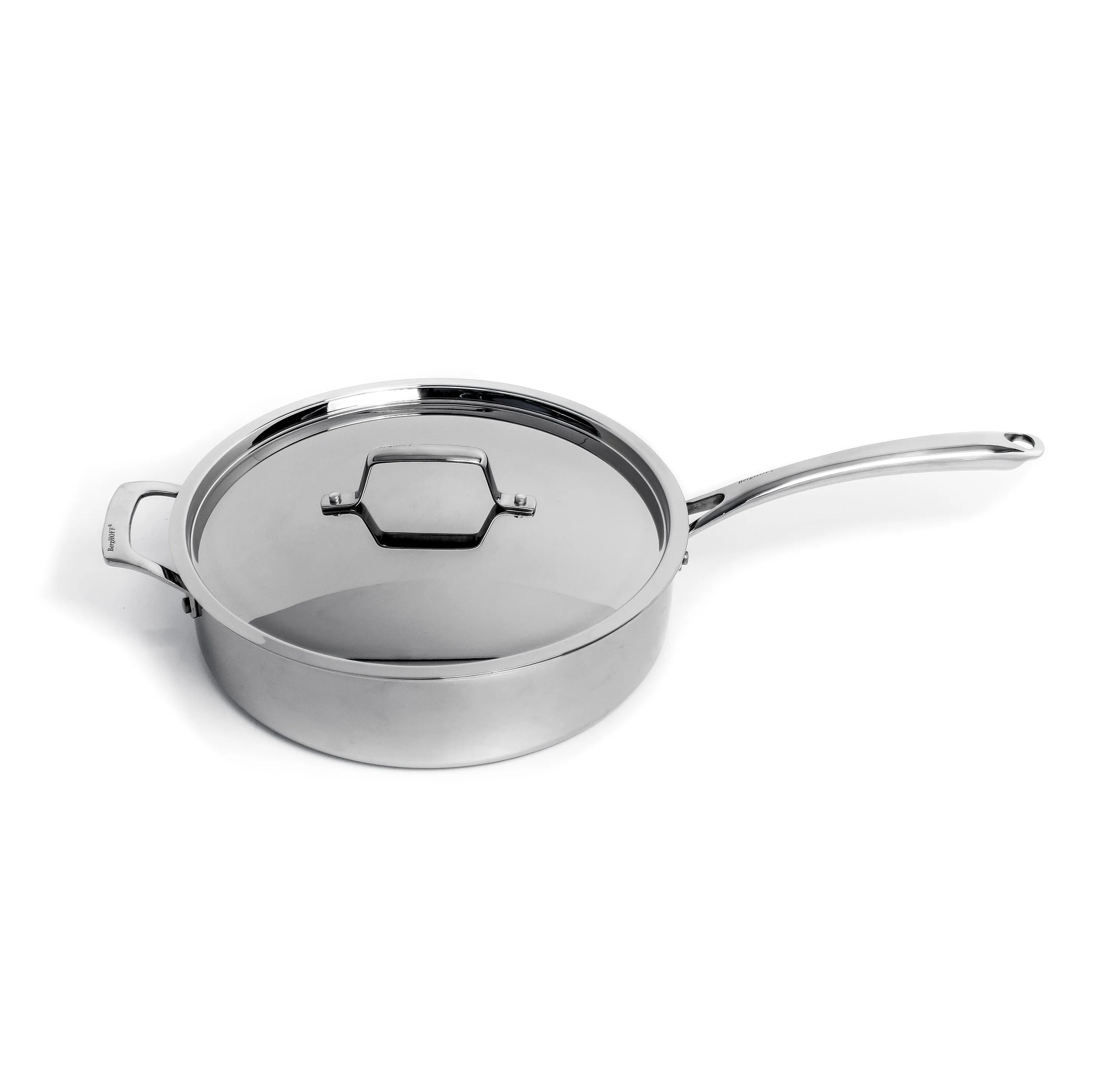 BergHOFF Professional Tri-Ply 18/10 Stainless Steel 11" Sauté Pan with SS Lid, 4.6qt.