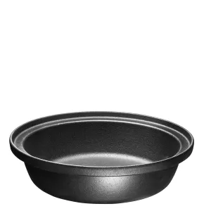 Black Enameled Cast Iron 4 Quart Frying Pot Skillet - Perfect Casserole For Oven-to-Table