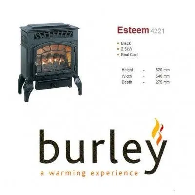 Burley Esteem 4221 Coal Effect Medium Flueless Gas Stove