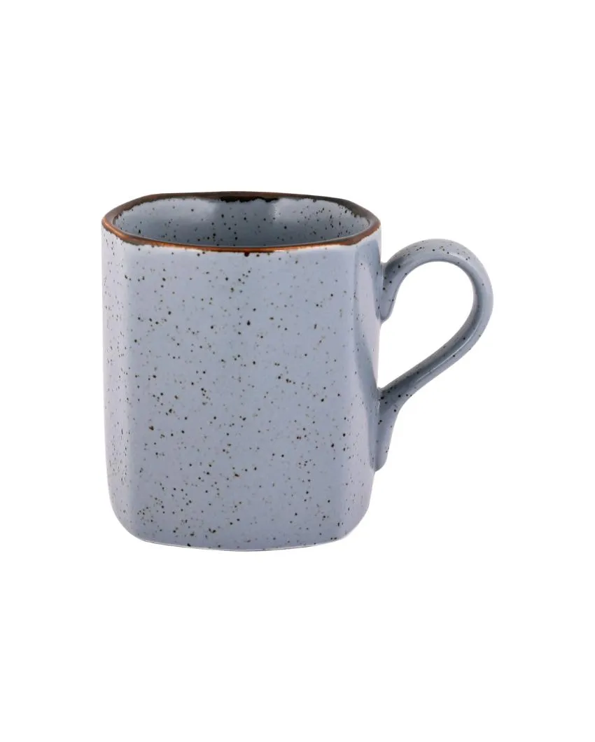 Cappuccino Matt Grey Sky Porcelain Coffee Mugs | Set of 6