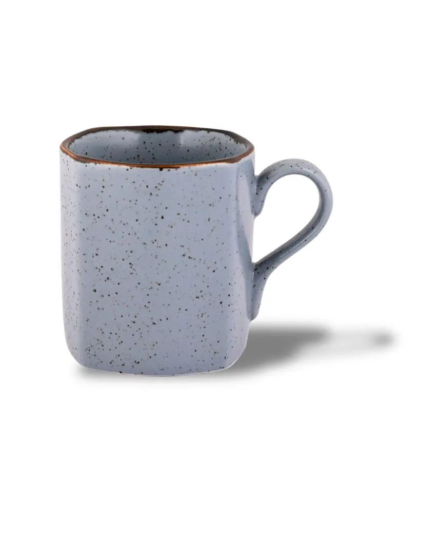 Cappuccino Matt Grey Sky Porcelain Coffee Mugs | Set of 6