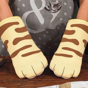 Cat Paws Heat Resistant Oven Mitts