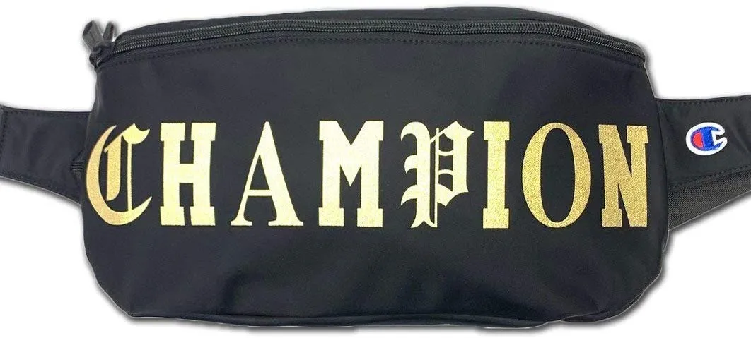 Champion Unisex Old "C" Black Gold Cross Body Sling Waist Bag