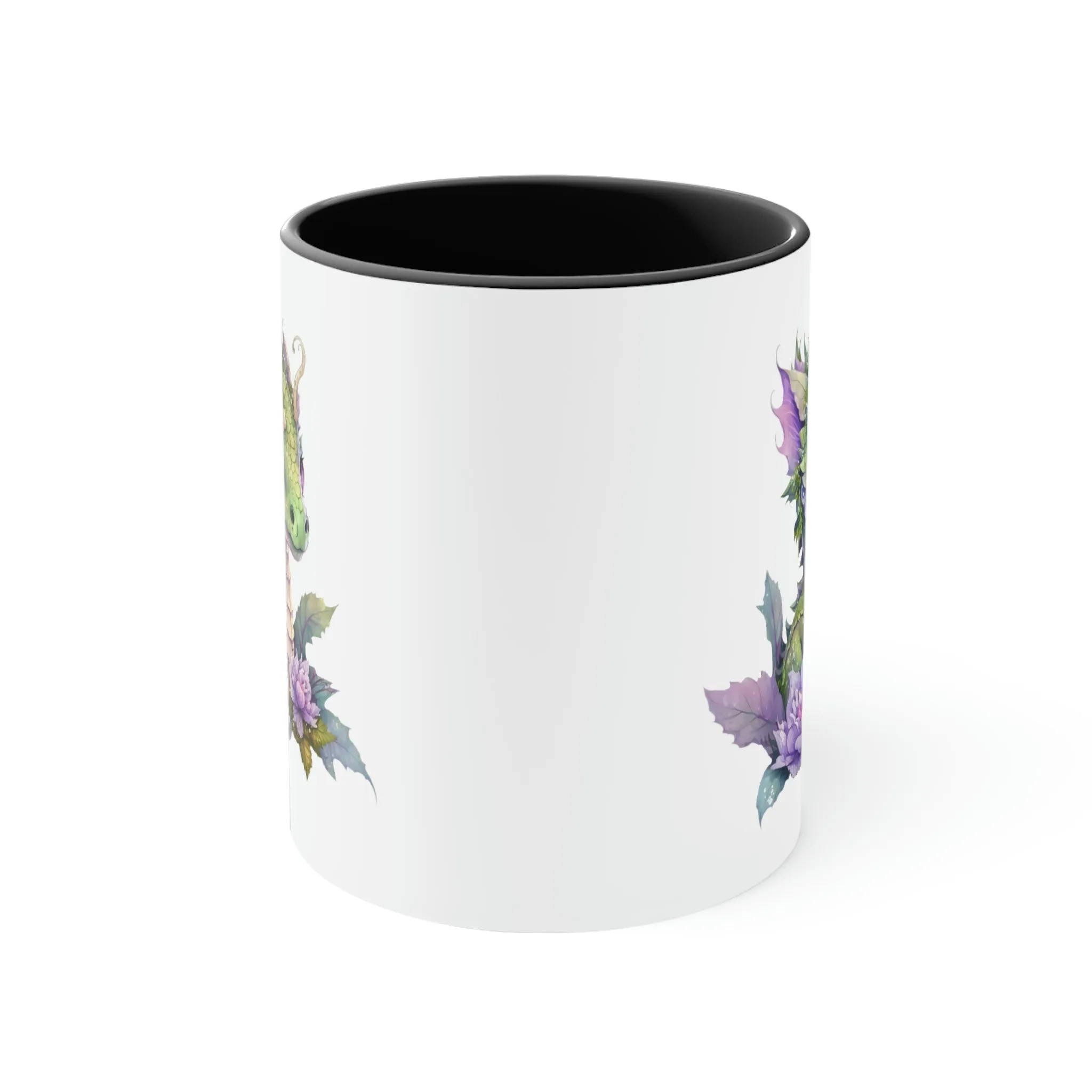 Cute Magic Watercolor Dragon 07 - Accent Coffee Mug, 11oz