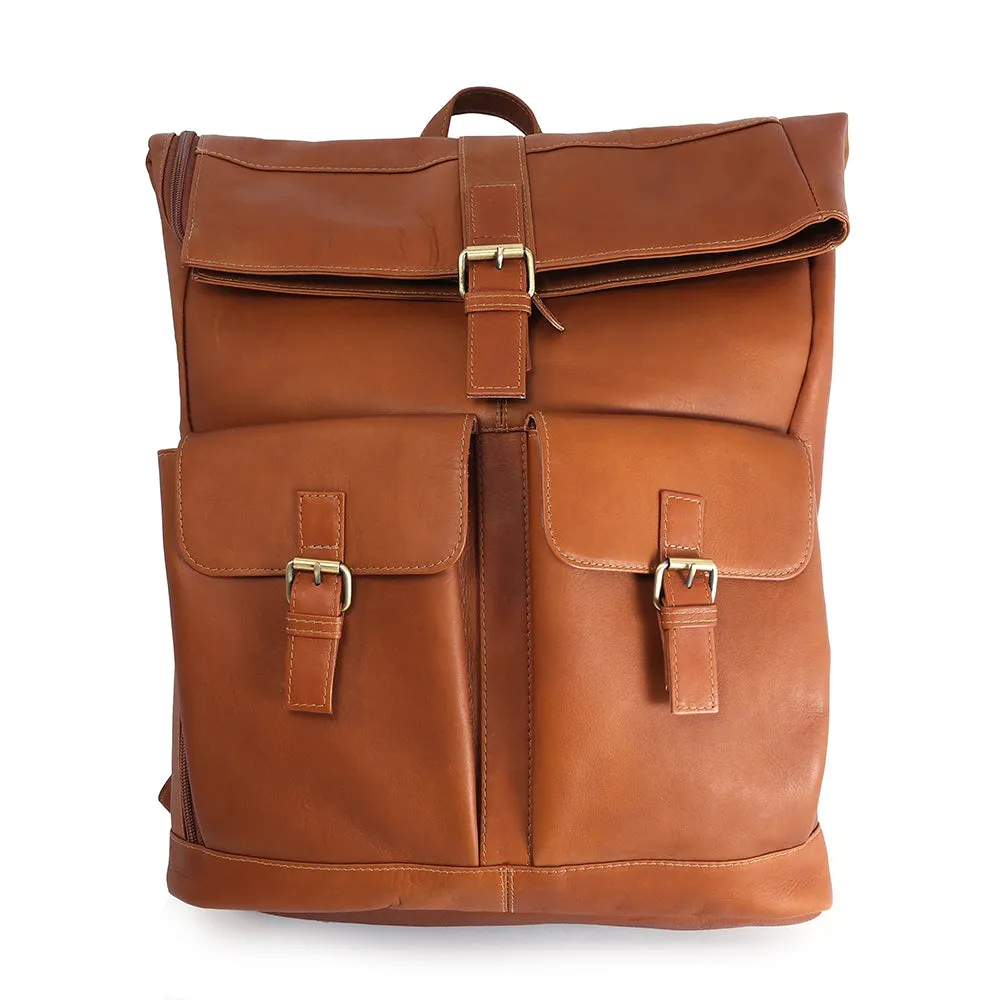 DayTrekr Leather Roll-Top Rucksack