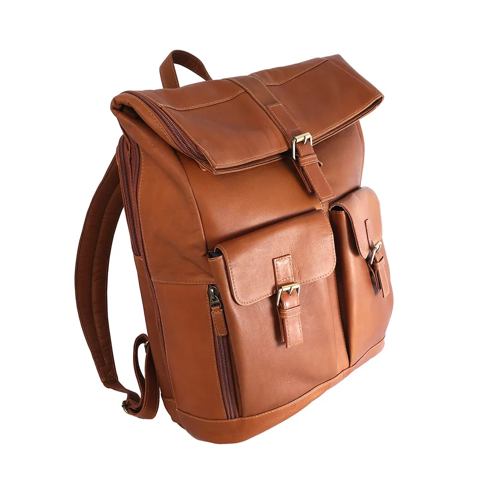 DayTrekr Leather Roll-Top Rucksack