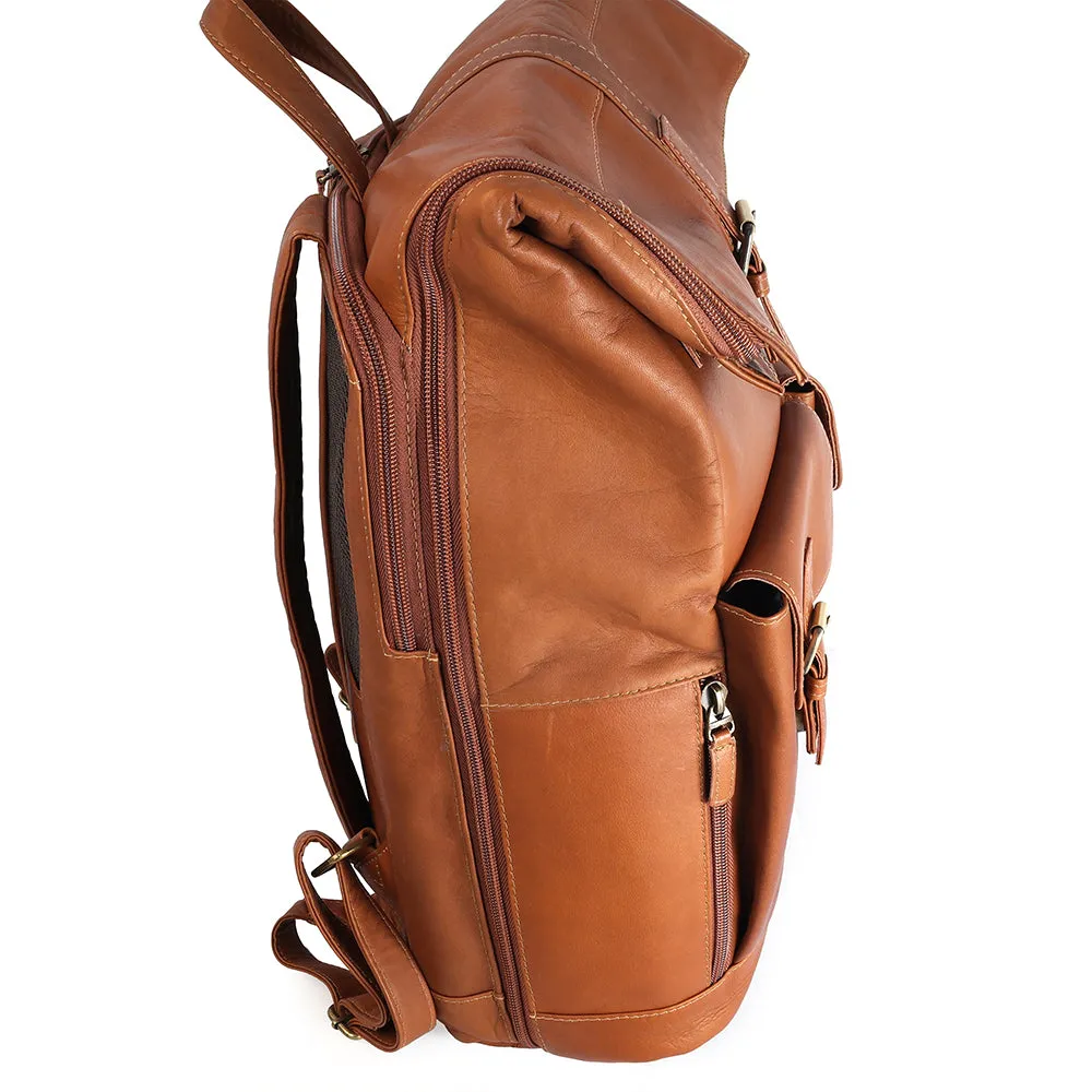 DayTrekr Leather Roll-Top Rucksack