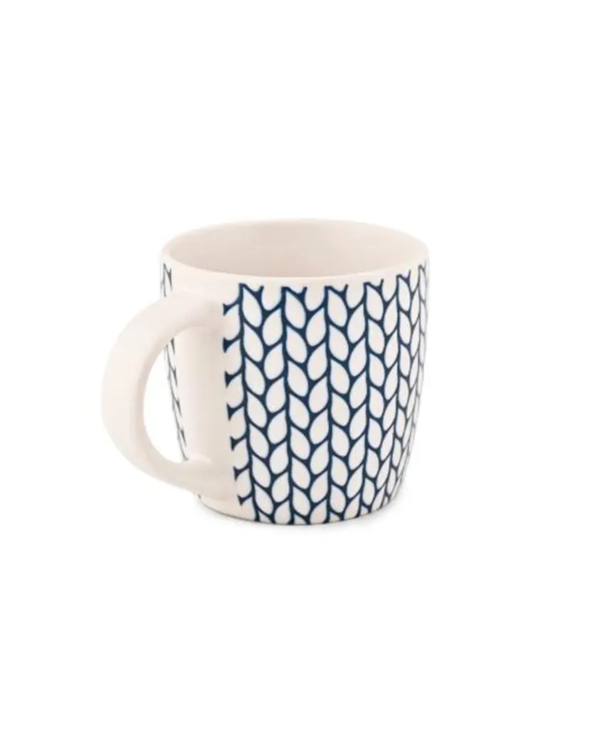 Dew Blue Porcelain Coffee Mugs | Set of 6