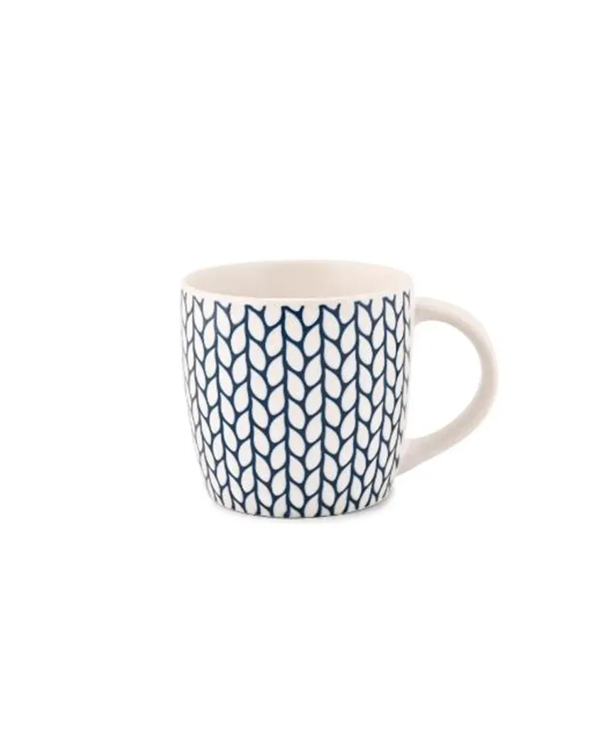 Dew Blue Porcelain Coffee Mugs | Set of 6