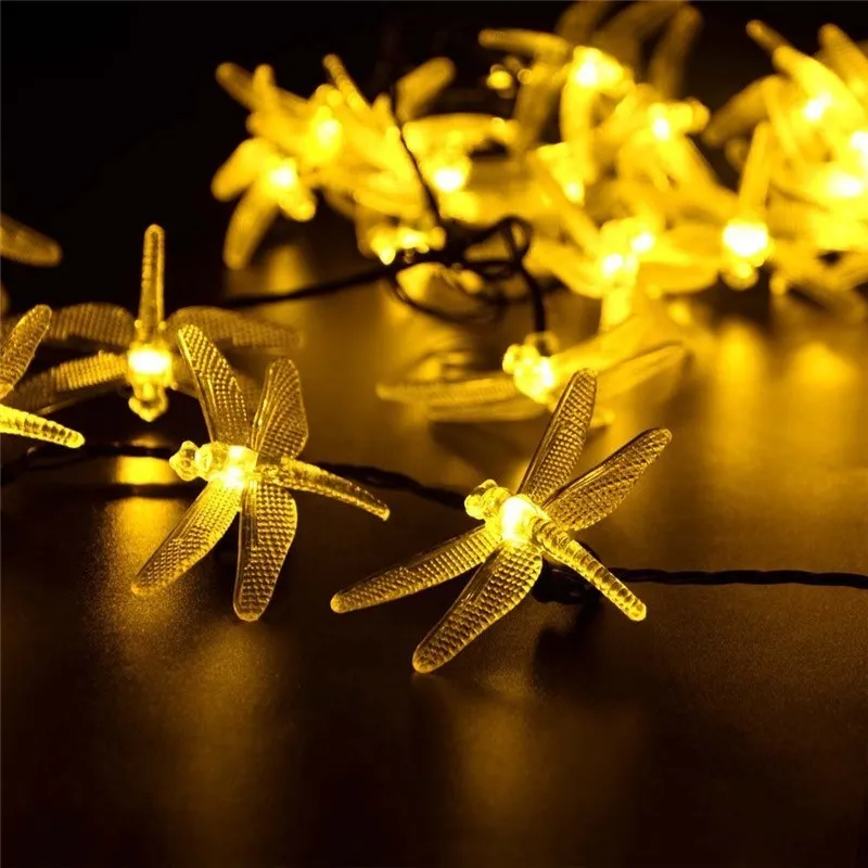 Dragonfly Solar Panel Strip Outdoor Solar Led String Light 5M 20