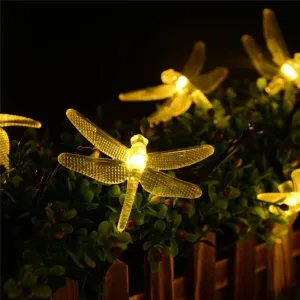 Dragonfly Solar Panel Strip Outdoor Solar Led String Light 5M 20