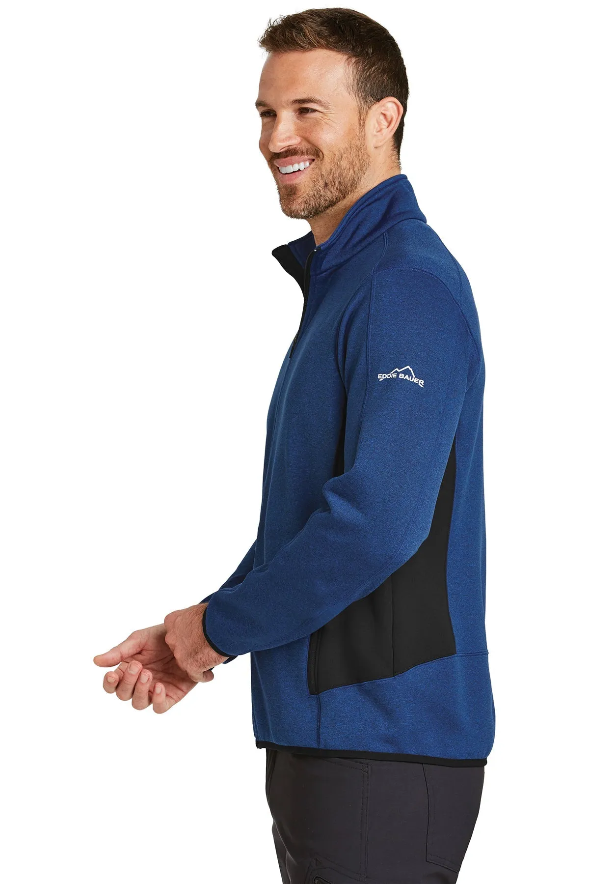 Eddie Bauer Custom Stretch Fleece Jackets, Blue Heather