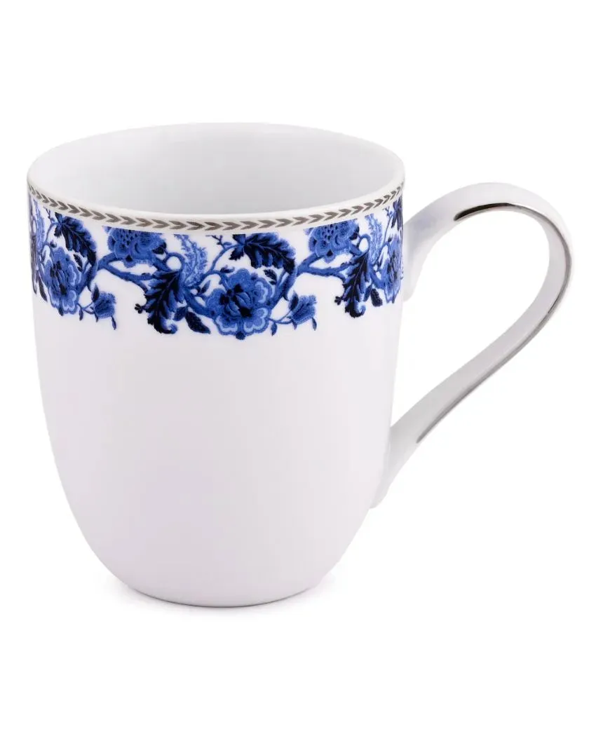 Floral Monsoon Porcelain Big Coffee Mugs | Set of 2