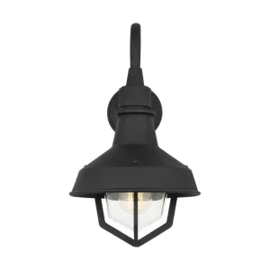 Hollis 10 in. Outdoor Wall Light Textured Black Finish