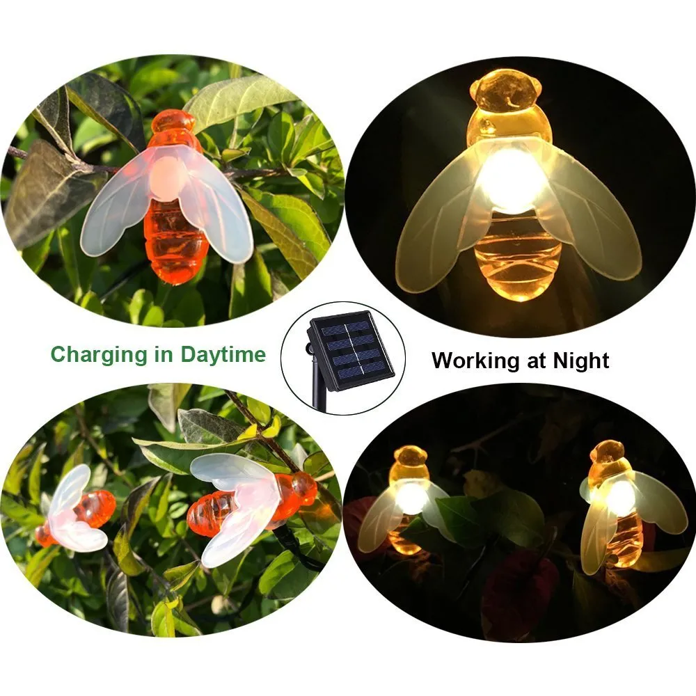 Honeybee Solar Fairy String Lights