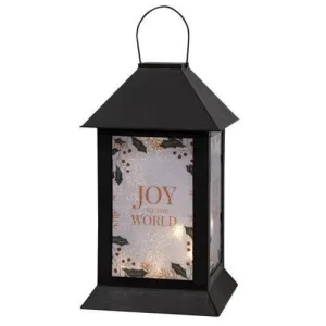 Joy To The World Lantern, Christmas Decor