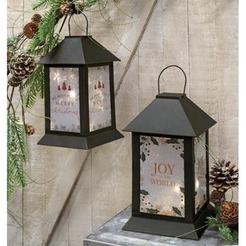 Joy To The World Lantern, Christmas Decor