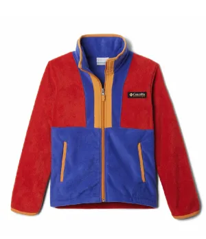 KID'S UNISEX BACK BOWL II FULL ZIP FLEECE - SAIL RED, CLEMATIS BLUE, SUNSTONE (AGES 4 - 8)