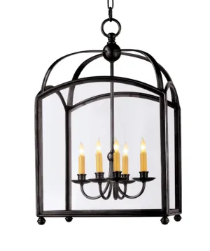 Large Arch Top Lantern, Bronze