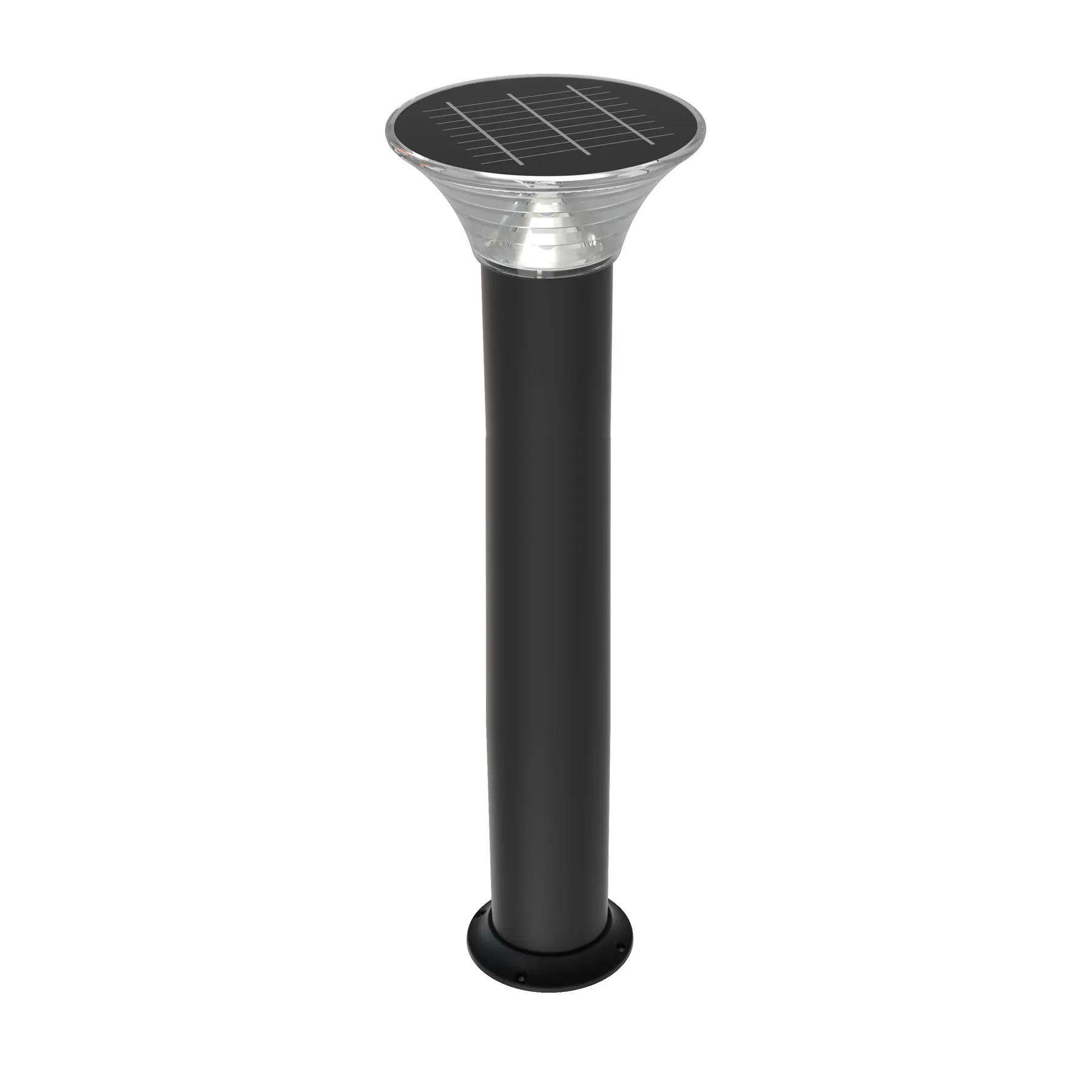 LED Solar Bollard Lights, 1.5W, 220LM, CCT Changeable: Warm White/Cool White, Solar Pathway Lights, IP65 Waterproof, Auto ON/Off, Solar Garden Lights Outdoor