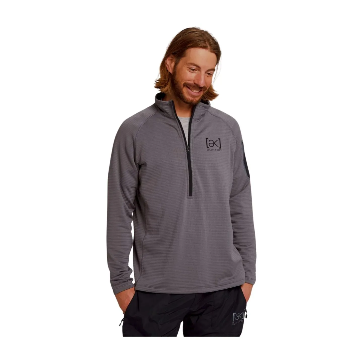 Men's Burton [ak] Helium Power Grid Half-Zip Fleece