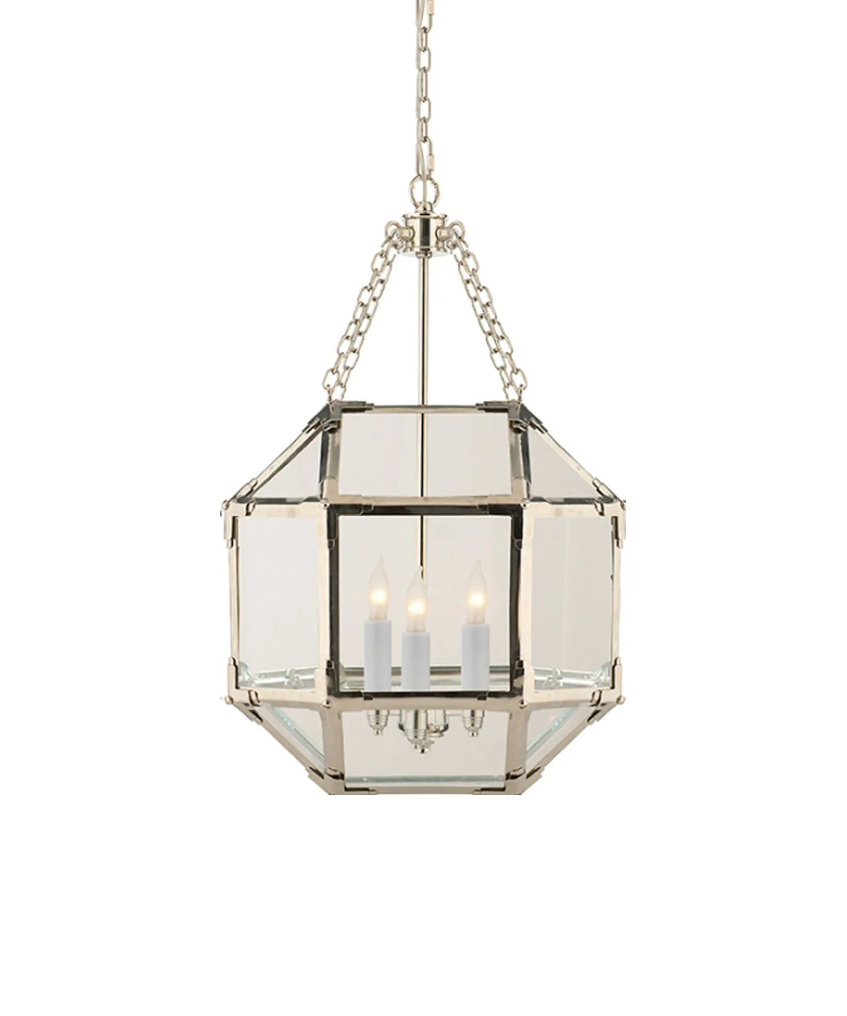 Morris Small Lantern, Polished Nickel