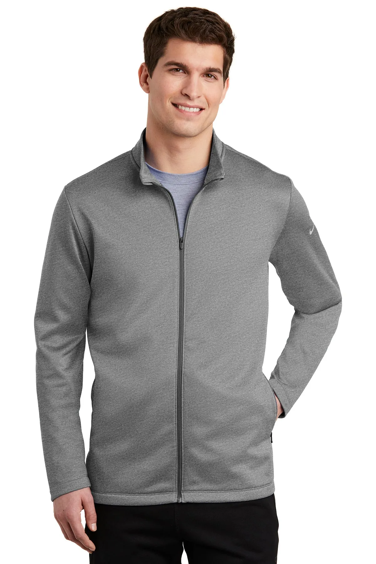 Nike ThermaFIT Full-Zip Customized Jackets, Dark Grey Heather