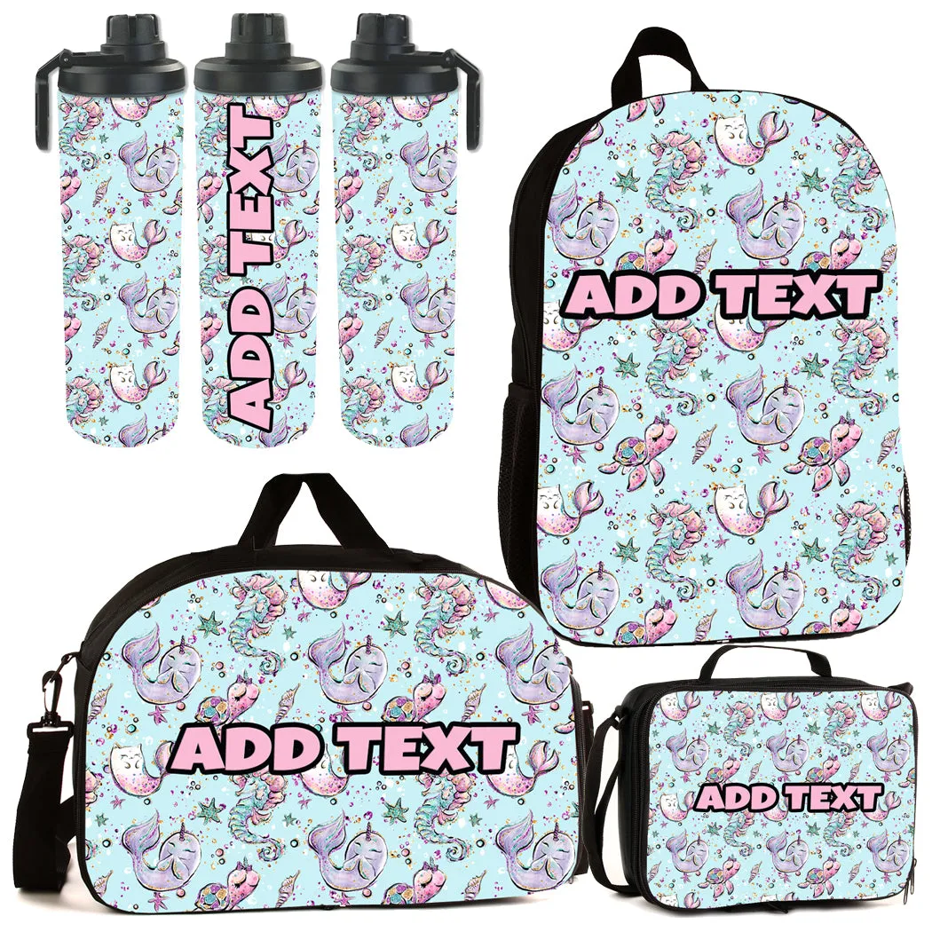 Personalized Backpacks, Lunch Bags, Duffel Bags, or Water Bottles with Full-Color - Sea Life