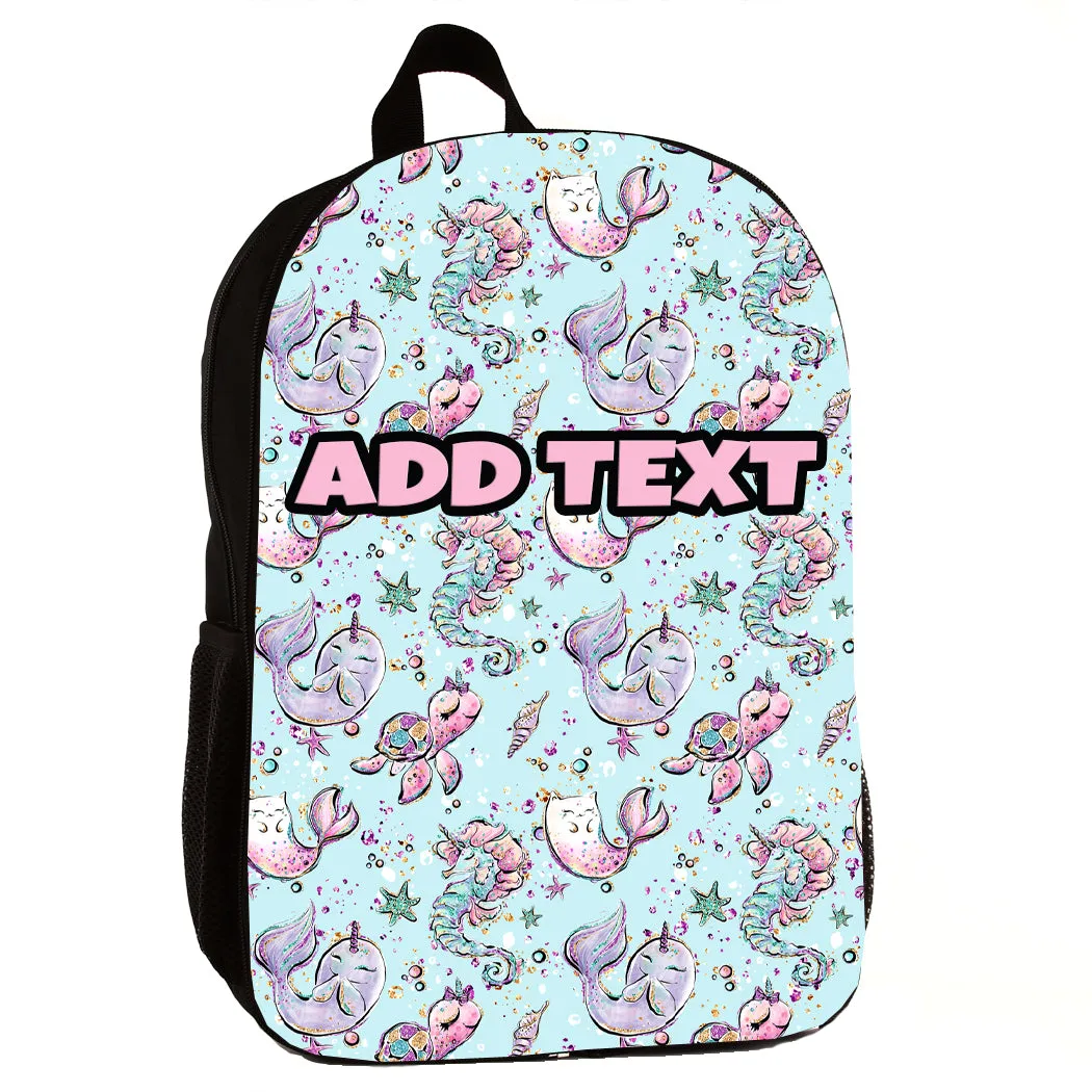 Personalized Backpacks, Lunch Bags, Duffel Bags, or Water Bottles with Full-Color - Sea Life