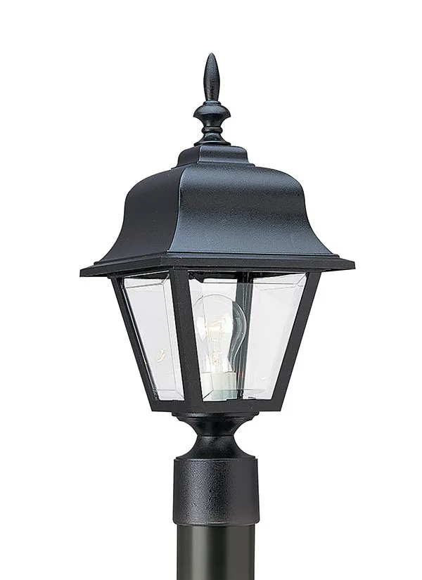 Polycarbonate Outdoor Collection - One Light Outdoor Post Lantern | Finish: Black - 8255-12