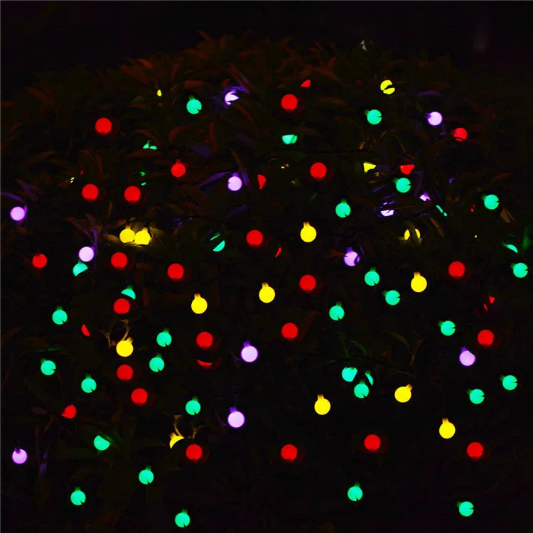 Quntis Solar-Powered LED String Lights, IP54 Waterproof Globe Fairy Lights – Perfect for Outdoor Garden, Patio, and Christmas Decorations