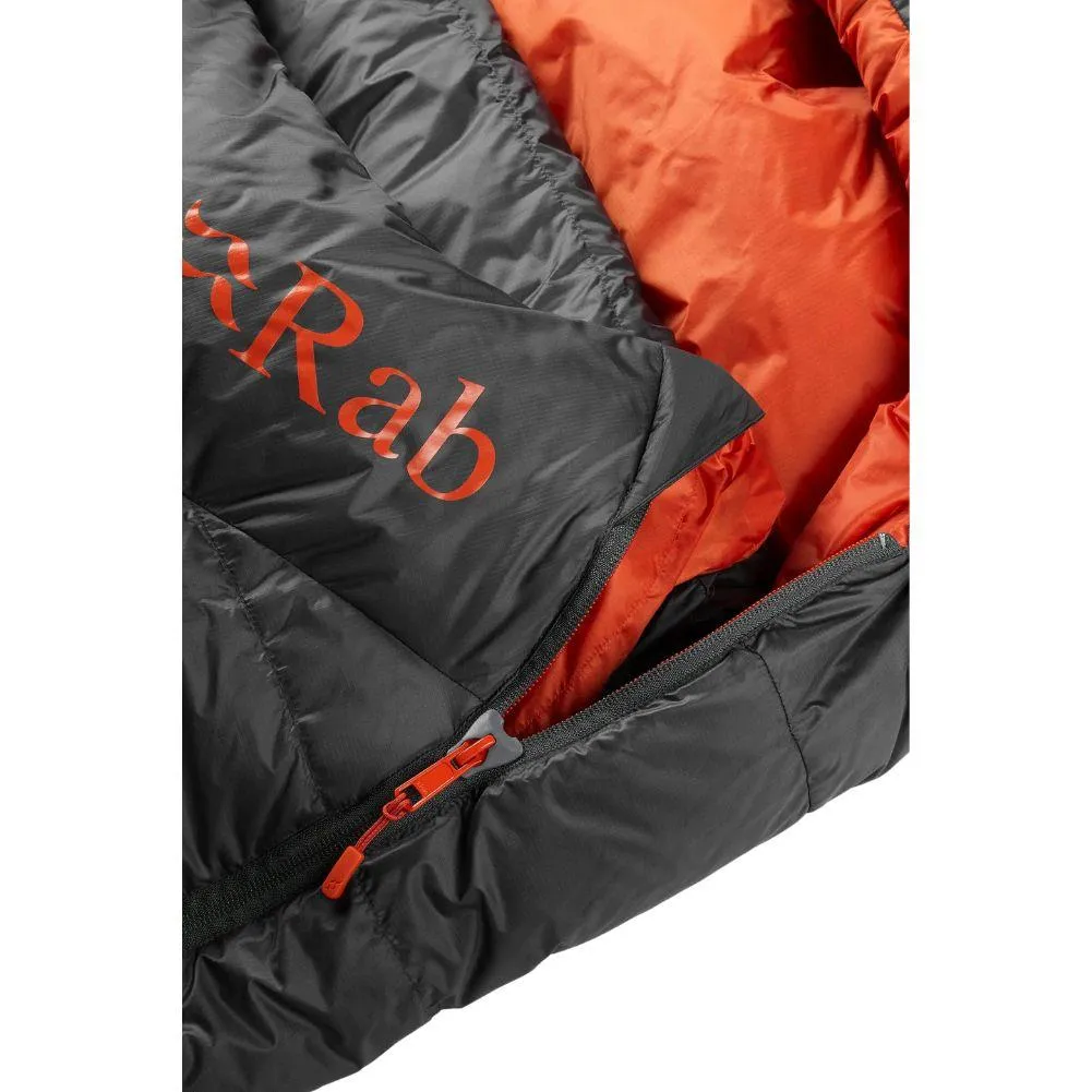 Rab Ascent 500 Down Sleeping Bag - Regular -Right Zip (Graphene)