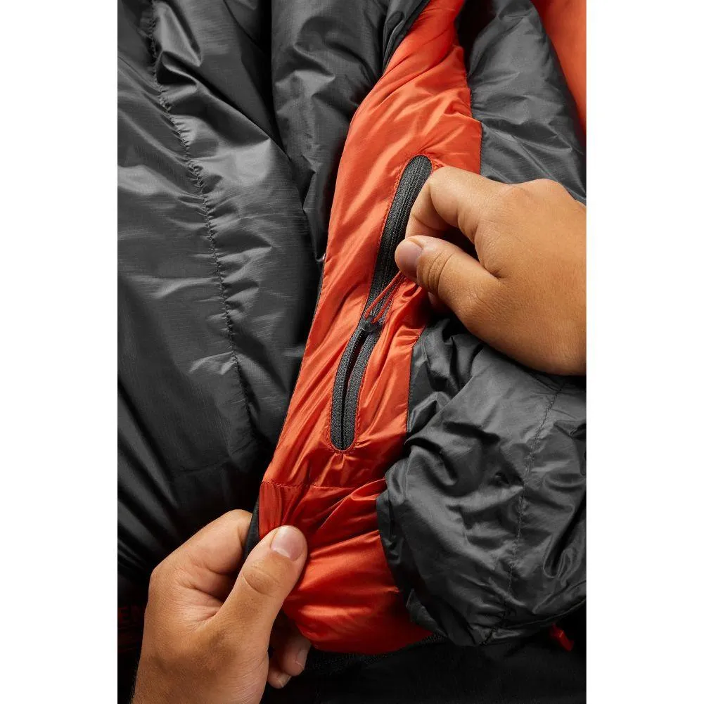 Rab Ascent 500 Down Sleeping Bag - Regular -Right Zip (Graphene)