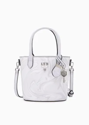 Re-Edit Marble Mini Tote Bag Light Grey