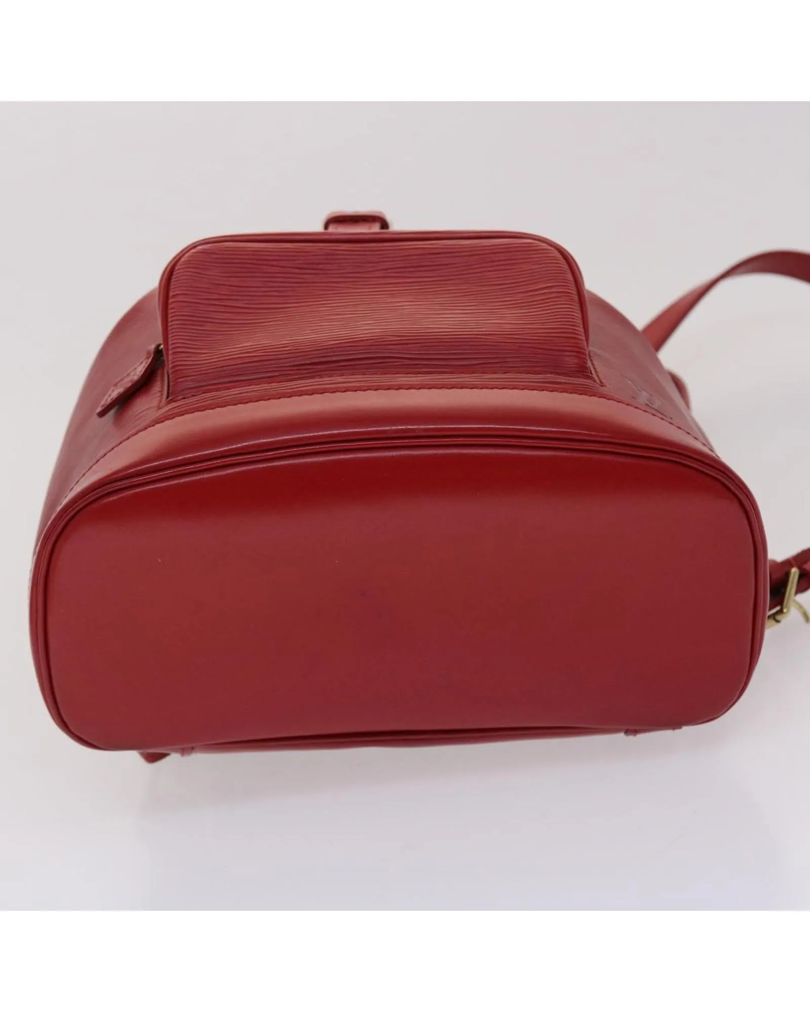 Red Epi Leather Backpack with Dust Bag - France Made