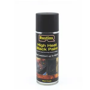 Rustins | Paint Black High Heat Aerosol Matt 400ml