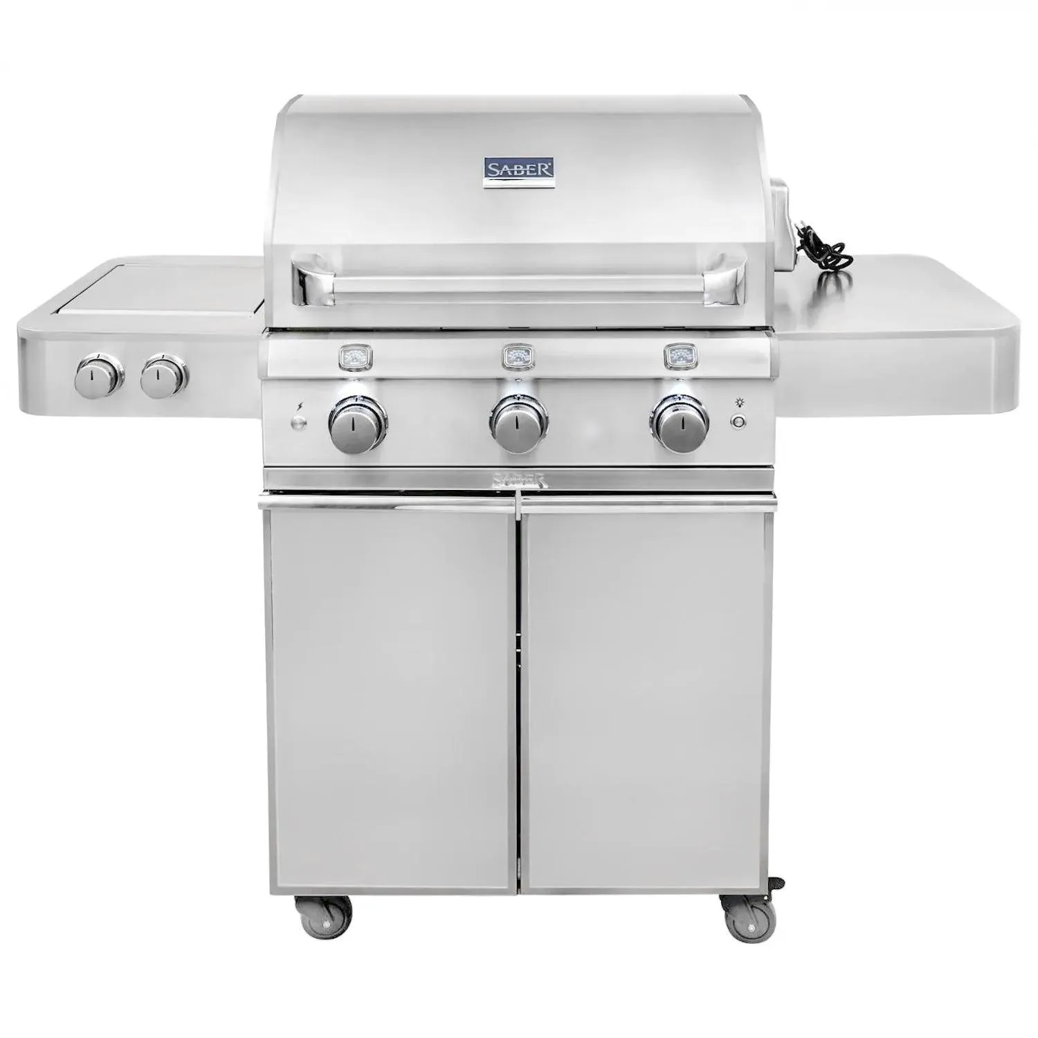 Saber Elite 1500 3-Burner Infrared Gas Grill with Side Burner