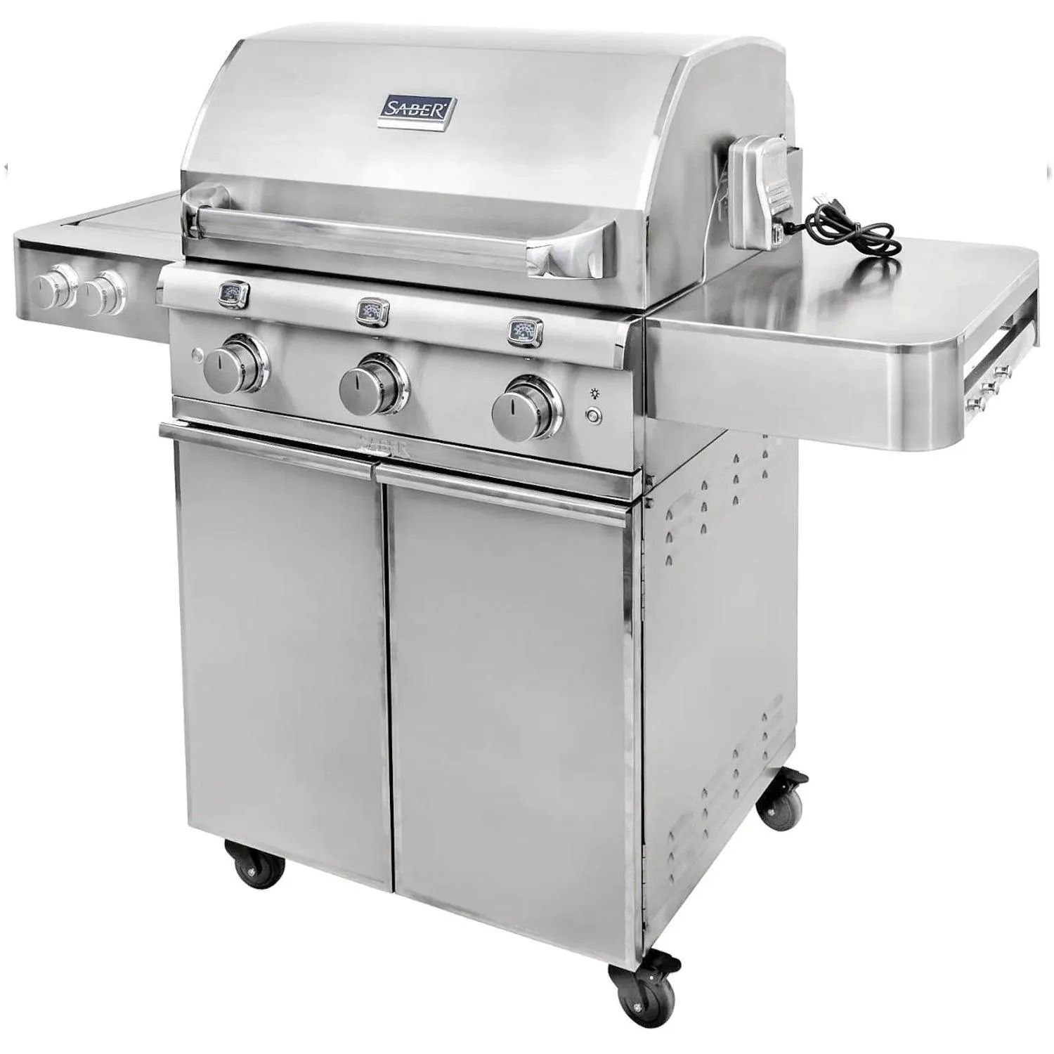 Saber Elite 1500 3-Burner Infrared Gas Grill with Side Burner