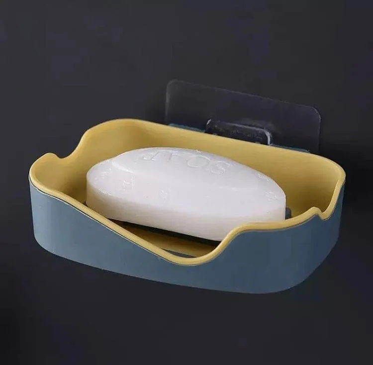 Self Adhesive Double Layer Soap Holder, Bathroom Wall Hanging Soap Box