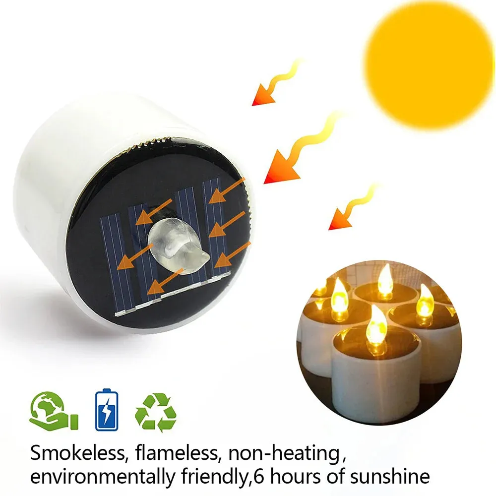 Solar-Powered Mini Candle Lights