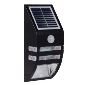 SolarQ Lighting Black Solar Wall Light with Motion Sensor