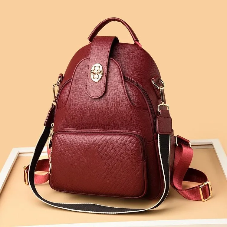 Stylish Multifunctional Women's Backpack With Shoulder Strap