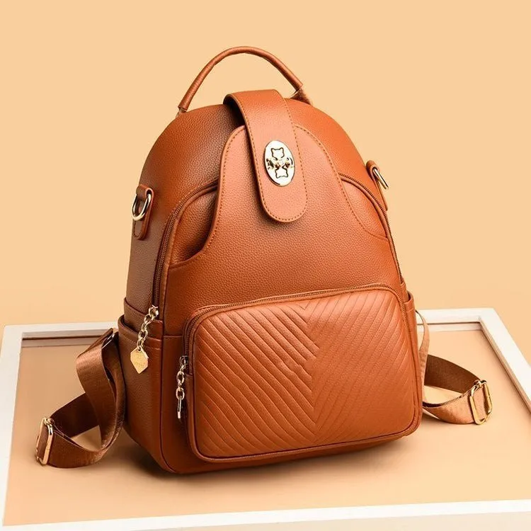 Stylish Multifunctional Women's Backpack With Shoulder Strap