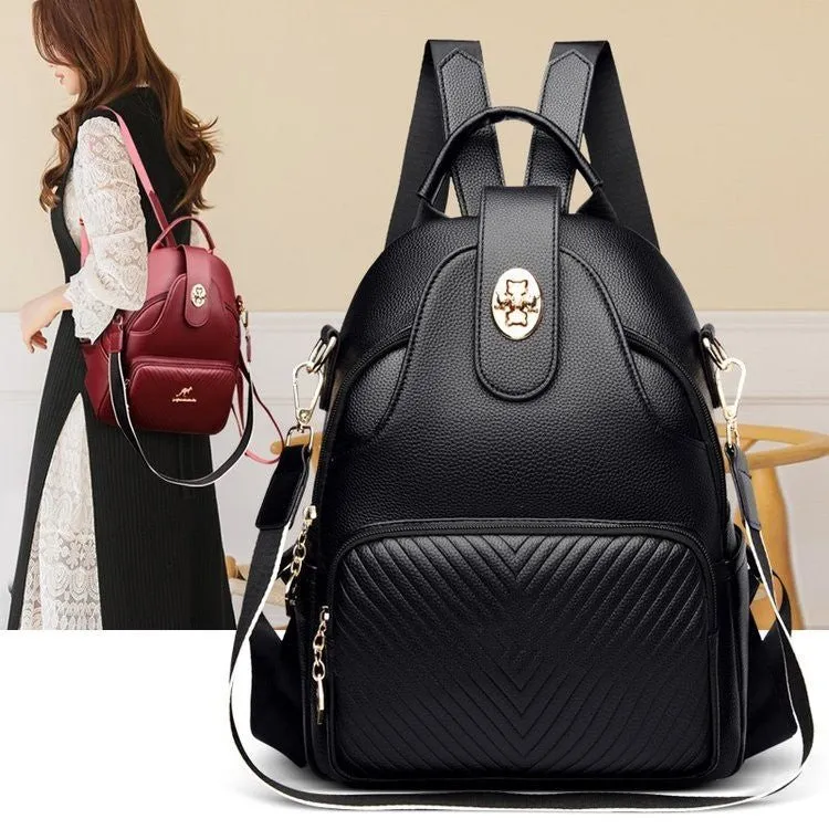 Stylish Multifunctional Women's Backpack With Shoulder Strap